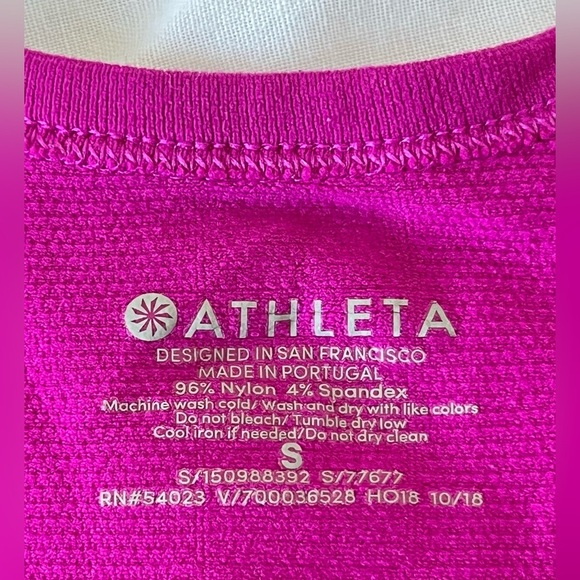 Athleta Bright Fuchsia Speedlight Seamless Racerback Athletic Tank Top SIZE S - Picture 7 of 7